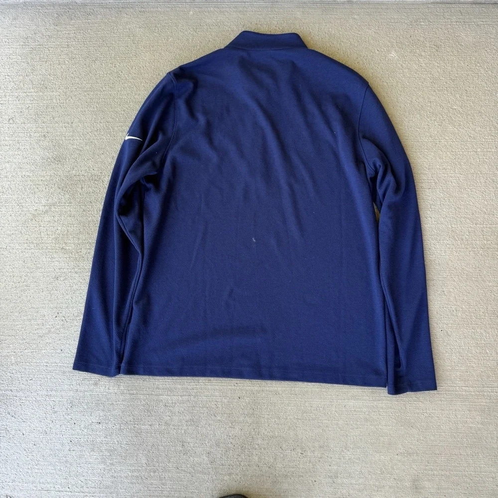 Nike Dri-FIT Standard Fit Long Sleeve Quarter Snap Shirt Men's L Blue BV0398-492